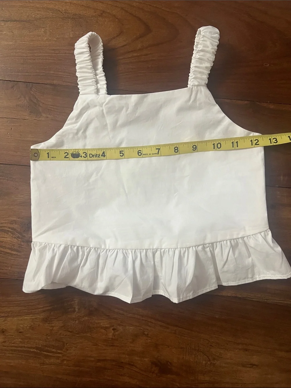 Zara girls White Two-Piece Ruffle Tank & Wide-Leg Pants Set